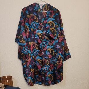 Elegant Multicolor Kimono Robe